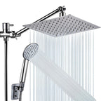 Square Shape Double Shower Heads Modern Home Metal Double Shower Heads
