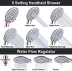Square Shape Double Shower Heads Modern Home Metal Double Shower Heads