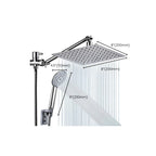 Square Shape Double Shower Heads Modern Home Metal Double Shower Heads