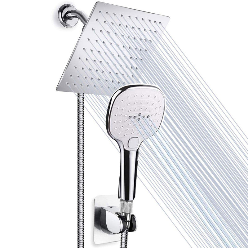 Traditional Dual Showerhead Square Wall-Mounted Dual Shower