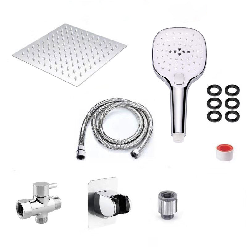 Traditional Dual Showerhead Square Wall-Mounted Dual Shower