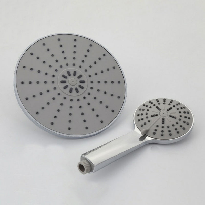 Wall Mounted Round Shower Modern Style Metal Double Shower Heads