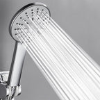 Wall Mounted Round Shower Modern Style Metal Double Shower Heads
