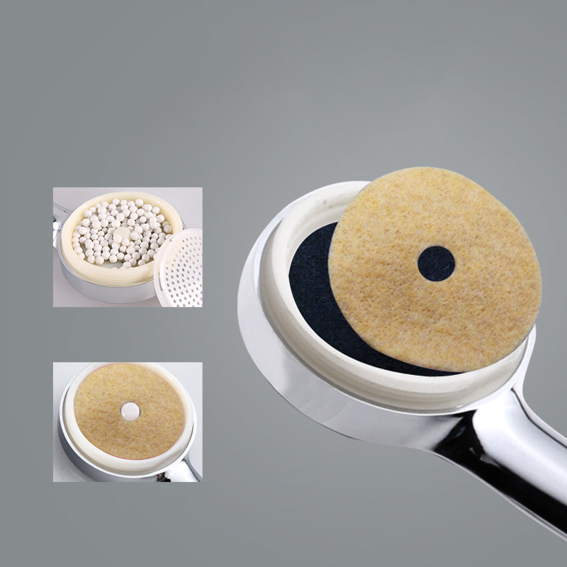 Modern Style Round Handheld Shower Bathroom Metal Wall-Mounted Hand Shower