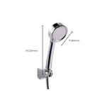 Modern Style Round Handheld Shower Bathroom Metal Wall-Mounted Hand Shower