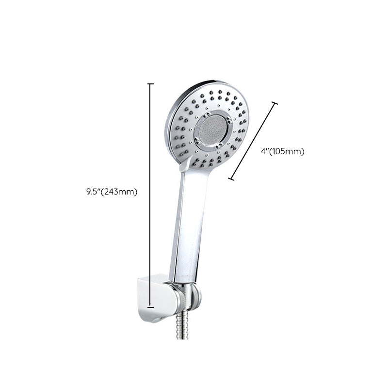 Modern Style Round Handheld Shower Bathroom Metal Wall-Mounted Hand Shower