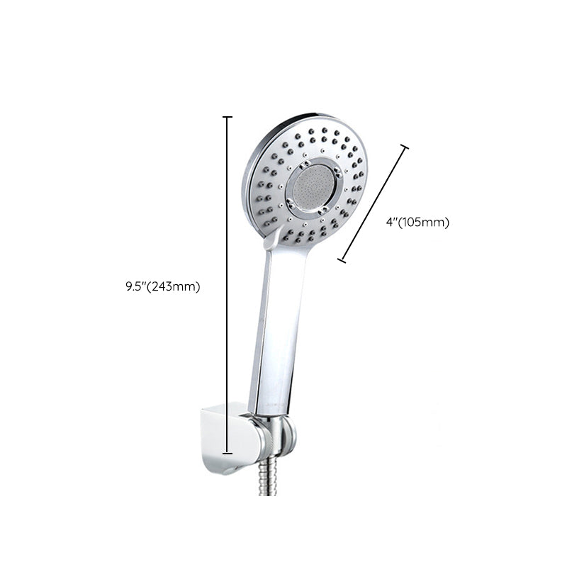 Modern Style Round Handheld Shower Bathroom Metal Wall-Mounted Hand Shower