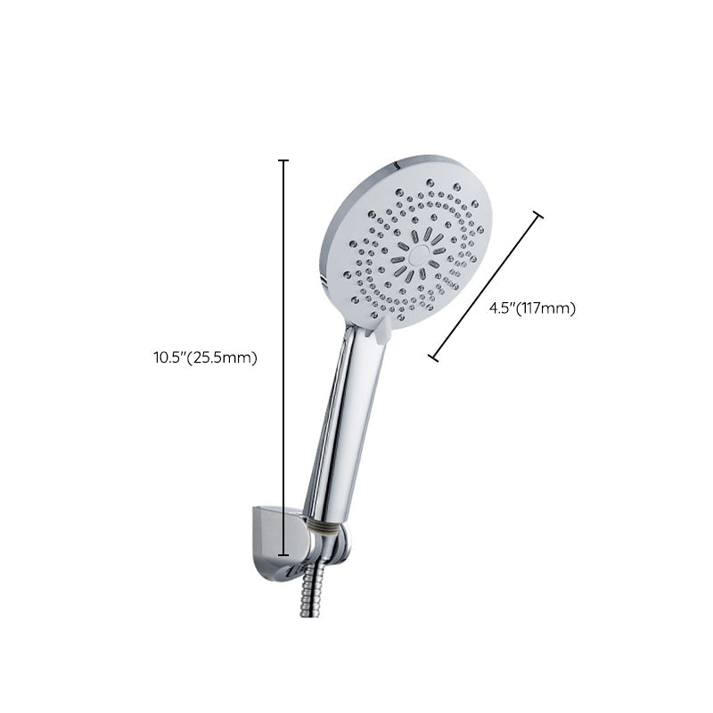 Modern Style Round Handheld Shower Bathroom Metal Wall-Mounted Hand Shower
