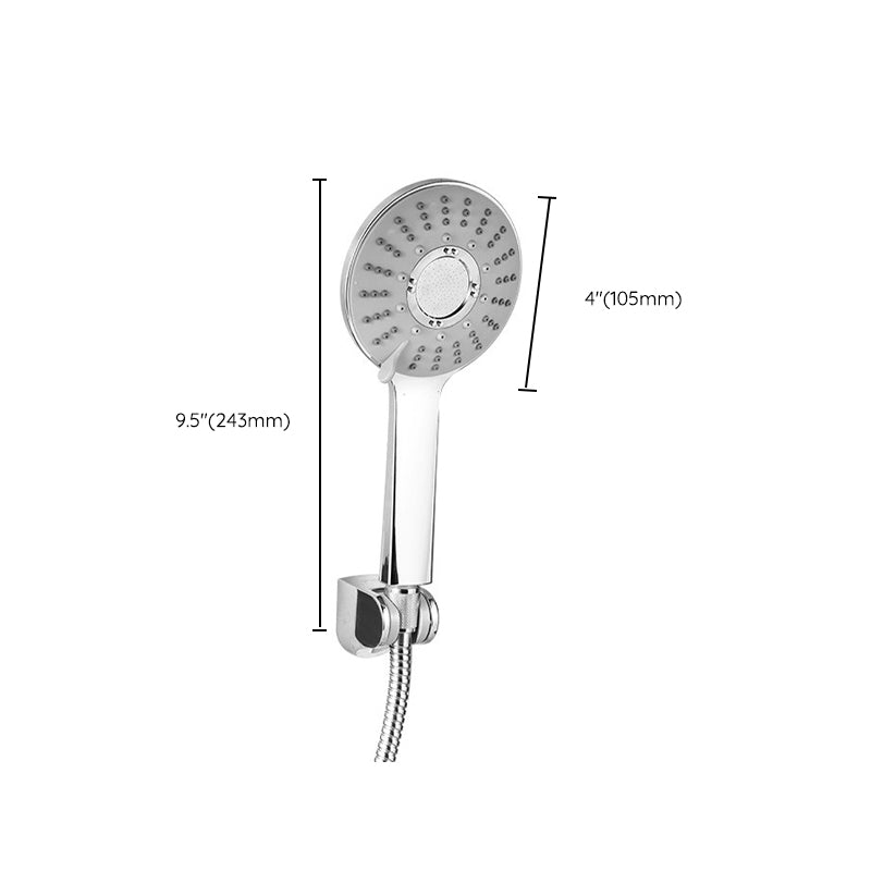 Modern Style Round Handheld Shower Bathroom Metal Wall-Mounted Hand Shower