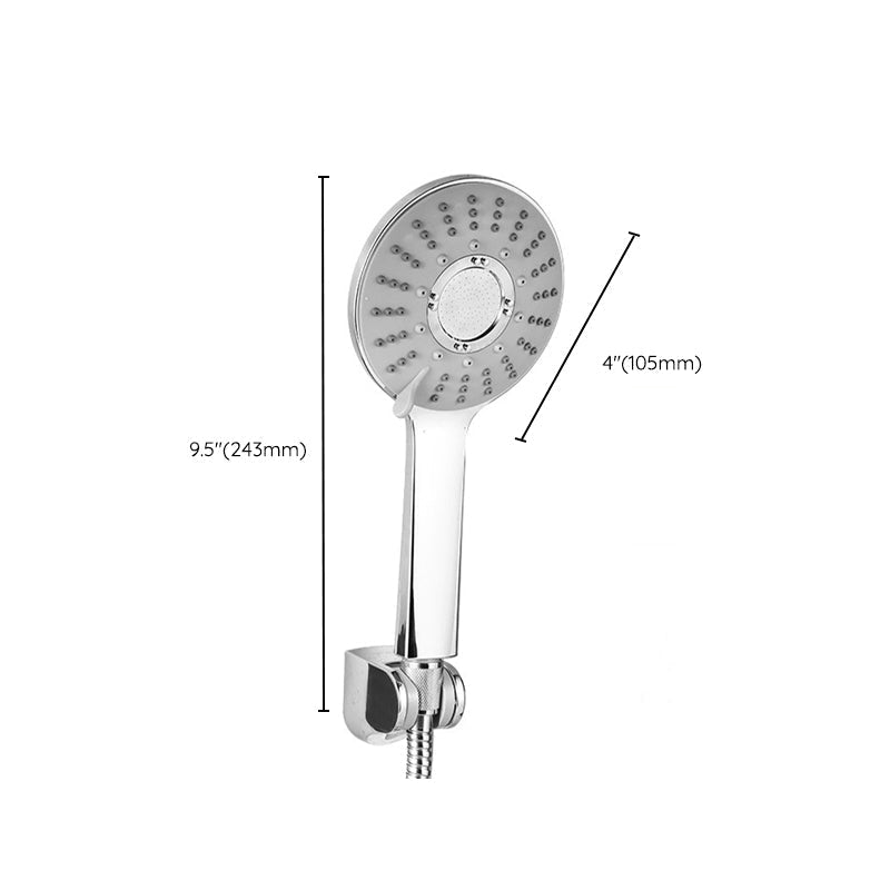 Modern Style Round Handheld Shower Bathroom Metal Wall-Mounted Hand Shower