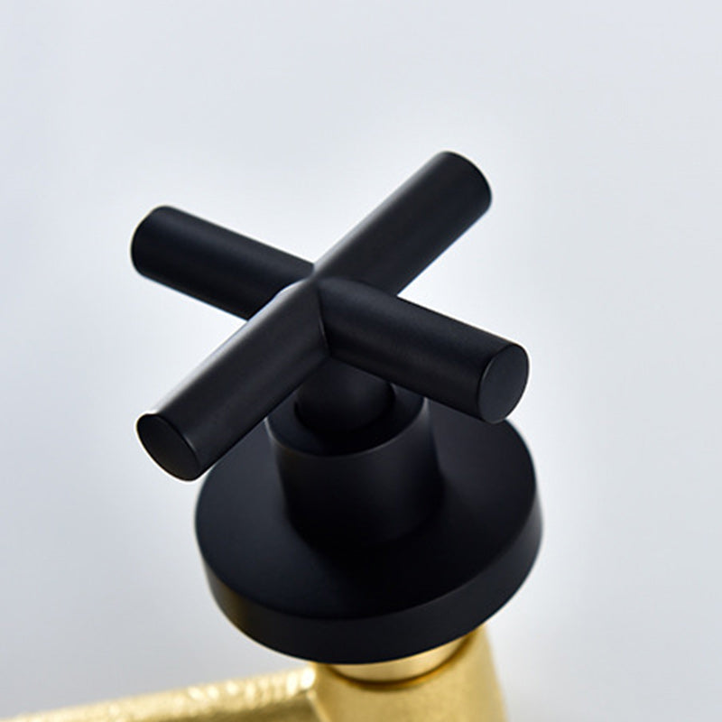 3 holes faucet 2 cross handle wall-mounted faucet for the bathroom