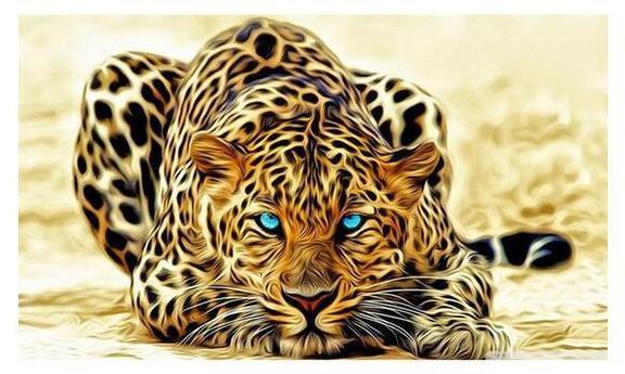 Leopard on the Prowl - GemPaint Kit