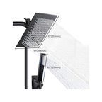 Traditional Square Dual Shower Heads Metal Wall Mounted Dual Shower Heads