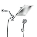 Wall Mounted Adjustable Shower Head Modern Square Metal Shower Head