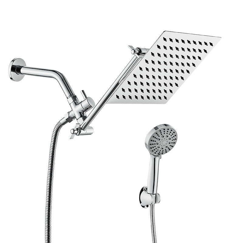 Wall Mounted Adjustable Shower Head Modern Square Metal Shower Head