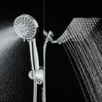 Wall Mounted Adjustable Shower Head Modern Square Metal Shower Head