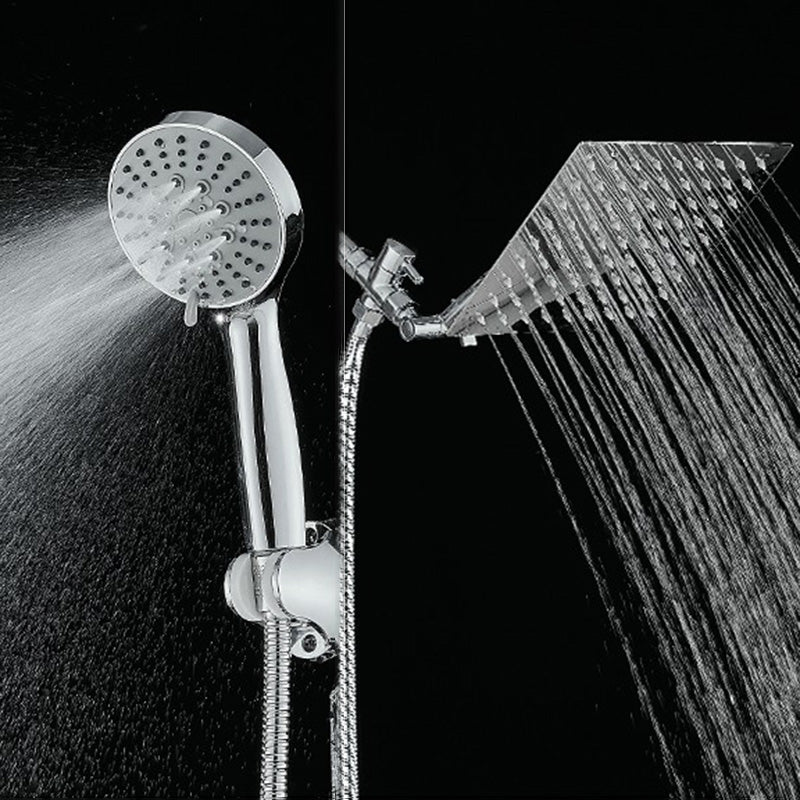 Wall Mounted Adjustable Shower Head Modern Square Metal Shower Head