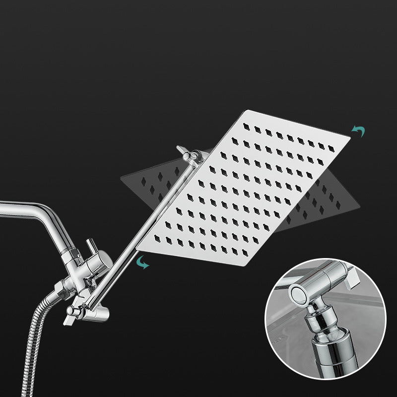 Wall Mounted Adjustable Shower Head Modern Square Metal Shower Head
