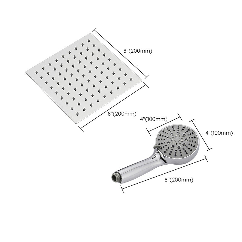 Wall Mounted Adjustable Shower Head Modern Square Metal Shower Head