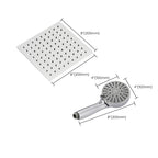 Wall Mounted Adjustable Shower Head Modern Square Metal Shower Head