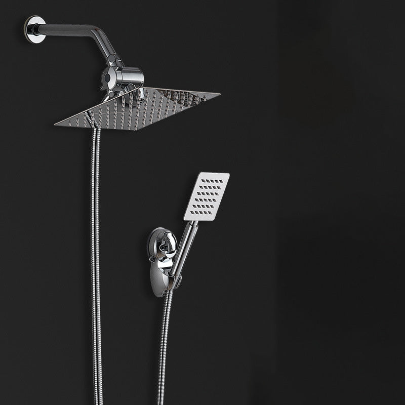 Square Metal Double Shower Heads Modern Shower with Shower Hose