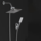 Square Metal Double Shower Heads Modern Shower with Shower Hose