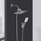 Square Metal Double Shower Heads Modern Shower with Shower Hose