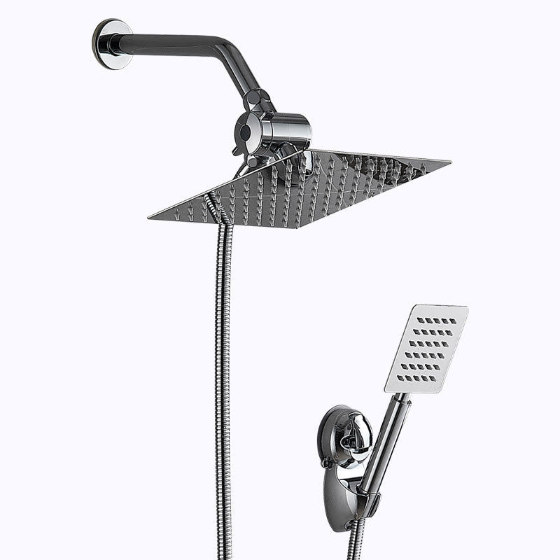 Square Metal Double Shower Heads Modern Shower with Shower Hose