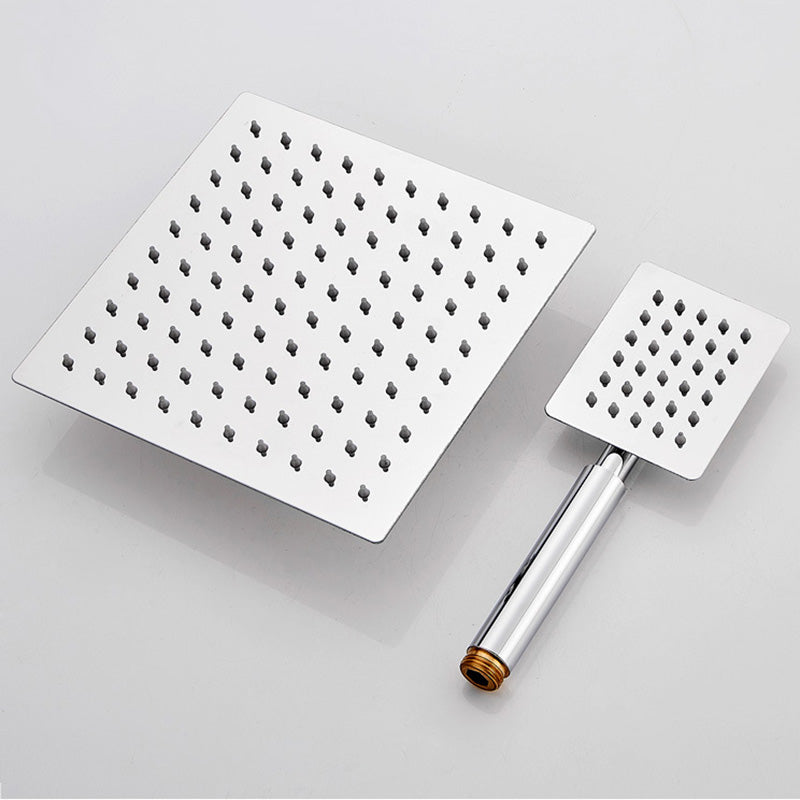 Square Metal Double Shower Heads Modern Shower with Shower Hose