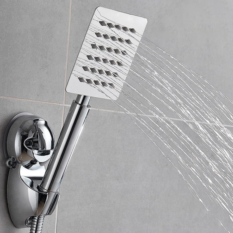 Square Metal Double Shower Heads Modern Shower with Shower Hose