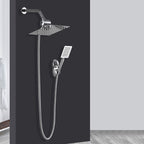 Square Metal Double Shower Heads Modern Shower with Shower Hose
