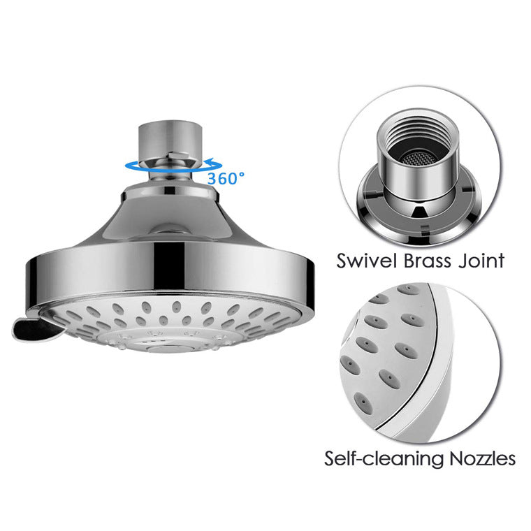 Wall-mounted Metal Shower Head Modern Round Shower Head Fixed Shower Head