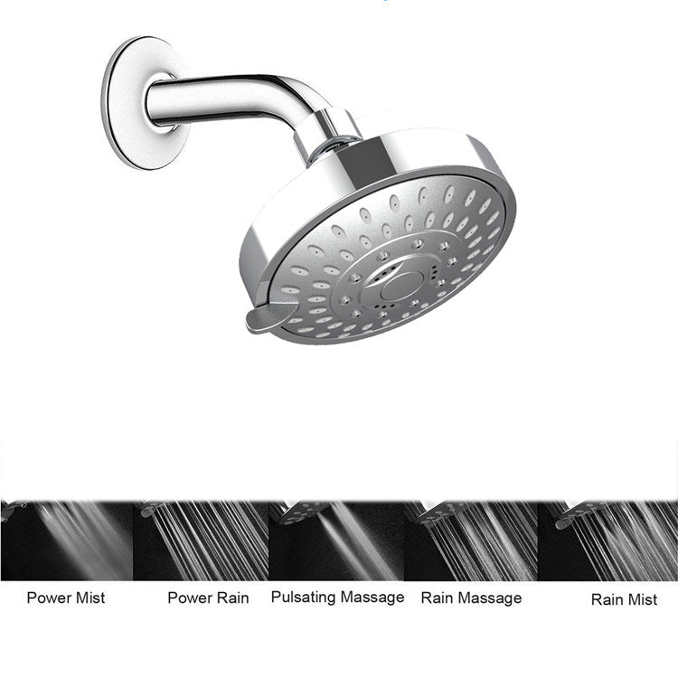 Wall-mounted Metal Shower Head Modern Round Shower Head Fixed Shower Head