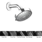 Wall-mounted Metal Shower Head Modern Round Shower Head Fixed Shower Head