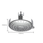 Wall-mounted Metal Shower Head Modern Round Shower Head Fixed Shower Head