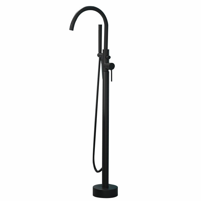 Modern Freestanding Bathtub Faucet Copper Floor Mounted Freestanding Bathtub Faucet