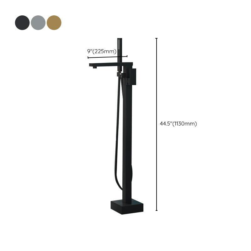 Modern Freestanding Bathtub Faucet Copper Floor Mounted Freestanding Bathtub Faucet
