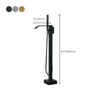 Modern Freestanding Bathtub Faucet Copper Floor Mounted Freestanding Bathtub Faucet