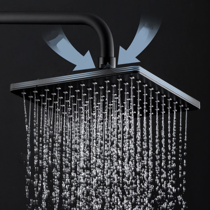 Contemporary Style Shower Head Plastic Fixed Shower Head in Round and Square Shape