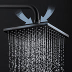 Contemporary Style Shower Head Plastic Fixed Shower Head in Round and Square Shape