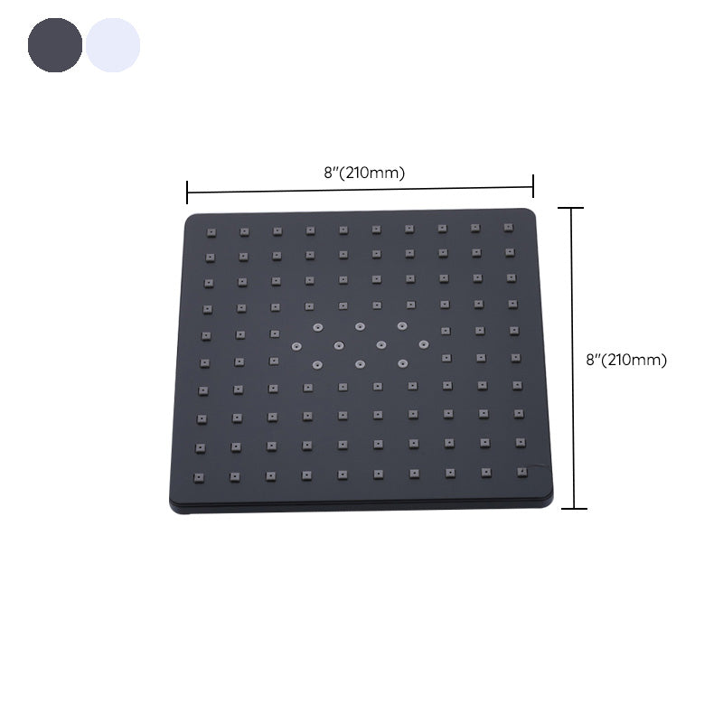 Contemporary Style Shower Head Plastic Fixed Shower Head in Round and Square Shape
