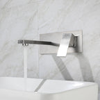 Contemporary style fittings with lever handles Wall-mounted fittings for the bathroom