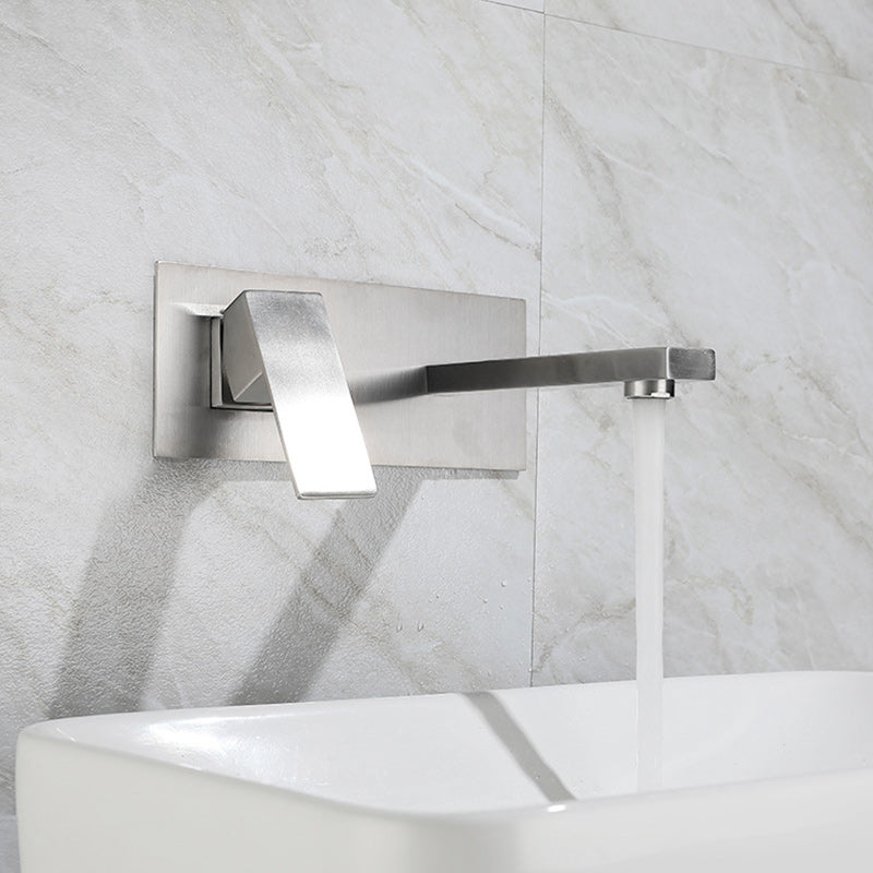 Contemporary style fittings with lever handles Wall-mounted fittings for the bathroom