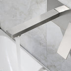 Contemporary style fittings with lever handles Wall-mounted fittings for the bathroom
