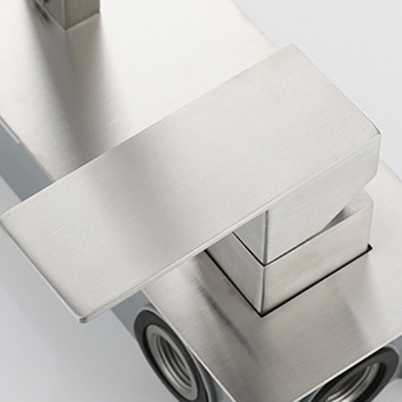 Contemporary style fittings with lever handles Wall-mounted fittings for the bathroom