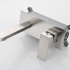 Contemporary style fittings with lever handles Wall-mounted fittings for the bathroom