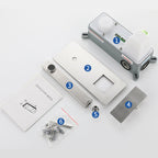 Contemporary style fittings with lever handles Wall-mounted fittings for the bathroom