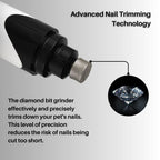 Silent Dog Nail File with Adjustable Speed and Diamond Tip for Safe Claw Care