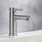 Modern Silver Washbasin Mixer Single Lever Bathroom Faucet with Lever Handle