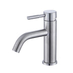Modern Silver Washbasin Mixer Single Lever Bathroom Faucet with Lever Handle